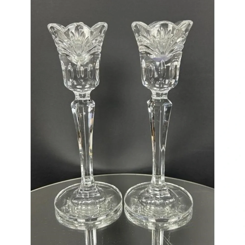 Pair‎ Marquis by Waterford Crystal Candlesticks 8
